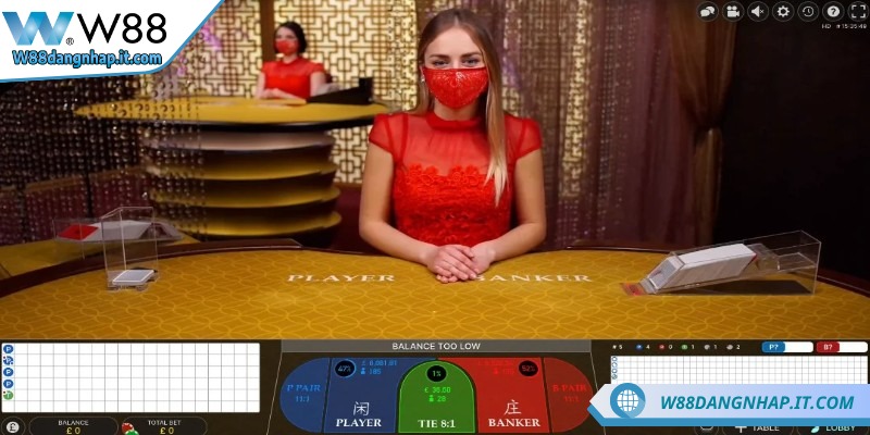 Trải nghiệm baccarat live cực kỳ chân thực W88 hấp dẫn Phòng chơi đa dạng đáp ứng được mọi sở thích của đối tượng tham gia